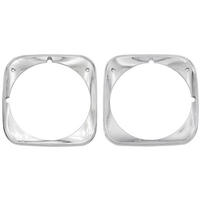 1971 Chevelle Chrome Headlight Bezels -Pair