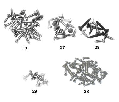 1971-72 Chevelle Convertible Interior Screw Kit