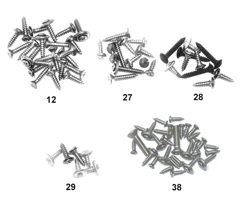 1971-72 Chevelle Convertible Interior Screw Kit