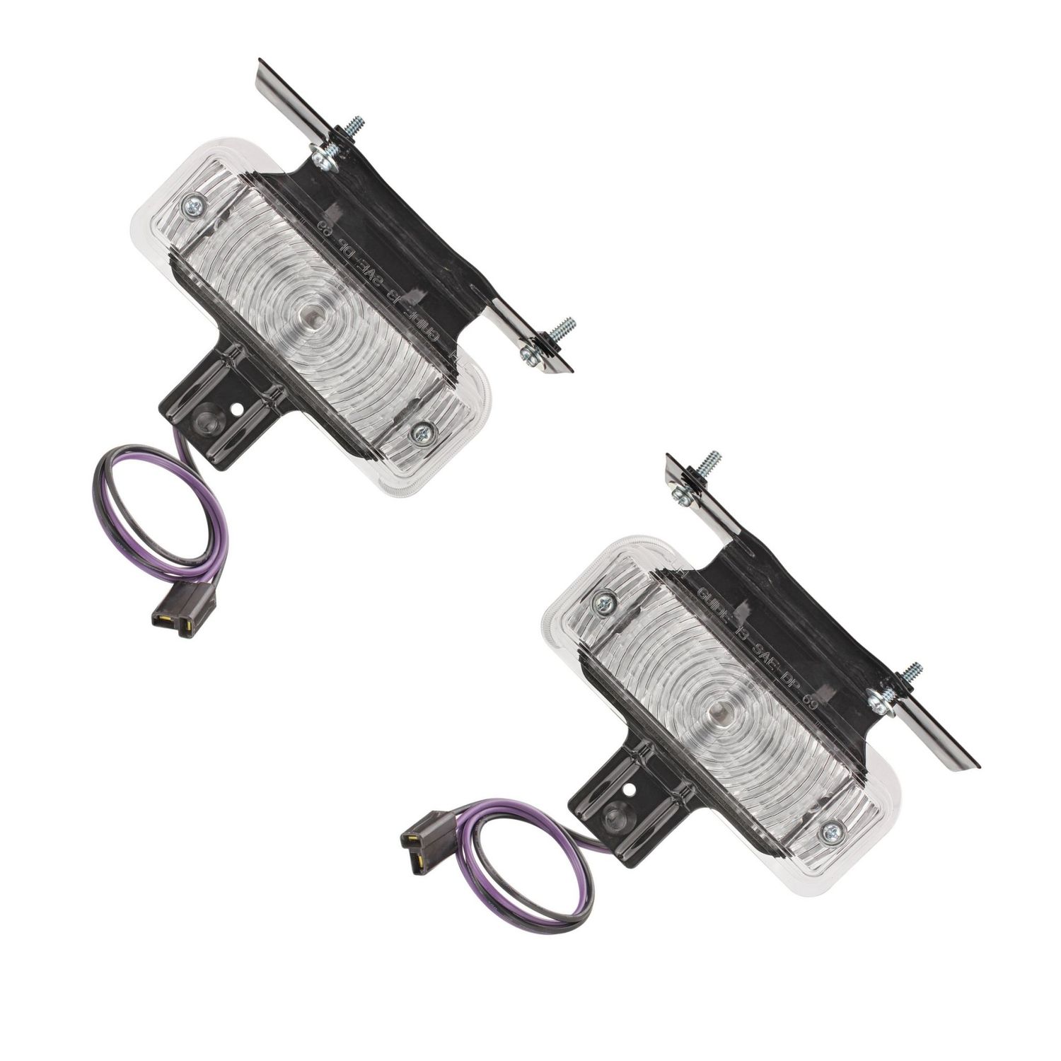 1969 Chevelle (Non-SS) Park Light Lens Assembly, Pair