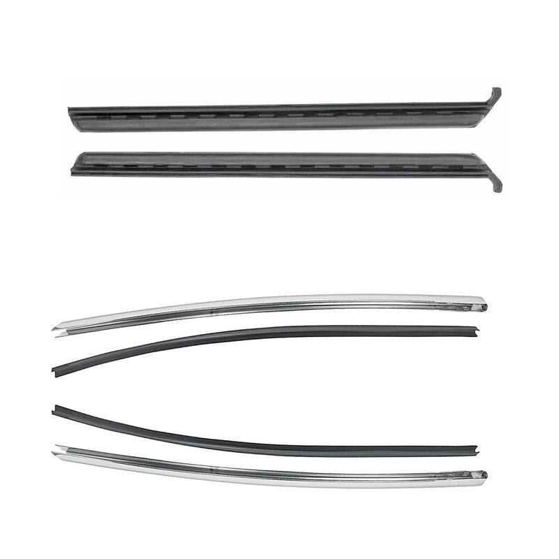 1968-72 Chevelle Quarter Glass Chrome Trim &amp; Seal