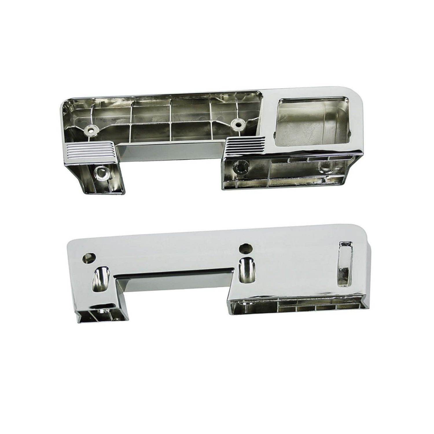 1966-67 Chevelle Rear Chrome Arm Rest Bases - Pair