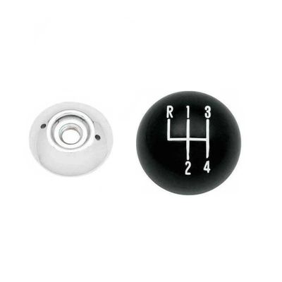 3/8&quot; Hurst Two Piece Shift Knob, Black Knob &amp; Chrome Base
