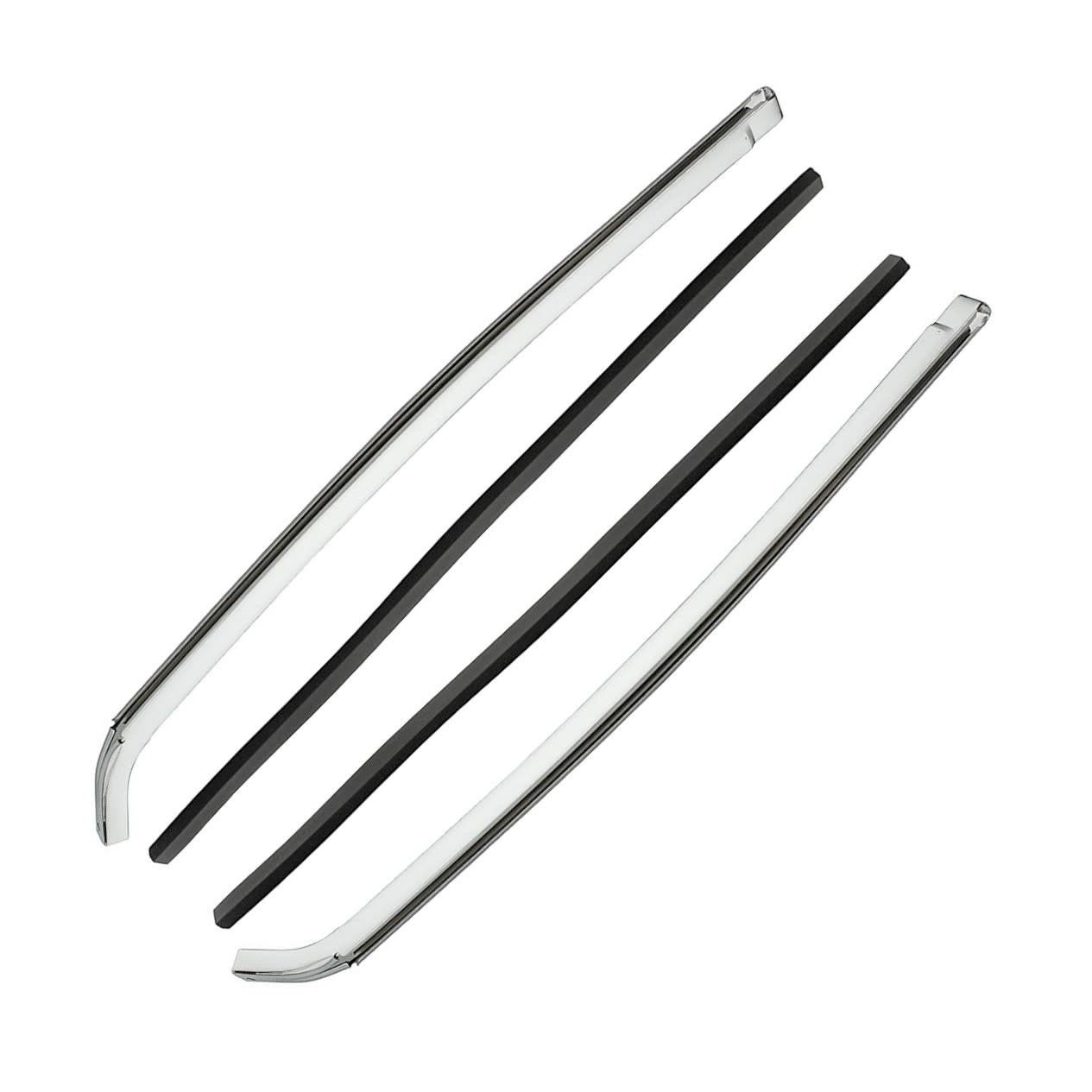 1966-67 Chevelle Quarter Molding Chrome w/ Inserts - 2-Pc Set