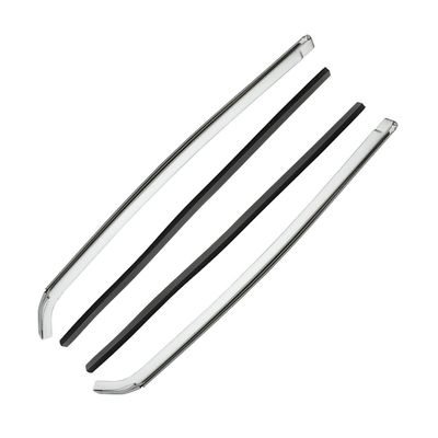 1966-67 Chevelle Quarter Molding Chrome w/ Inserts - 2-Pc Set