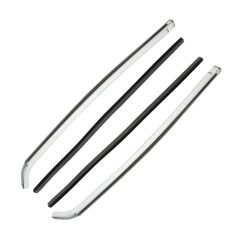 1966-67 Chevelle Quarter Molding Chrome w/ Inserts - 2-Pc Set