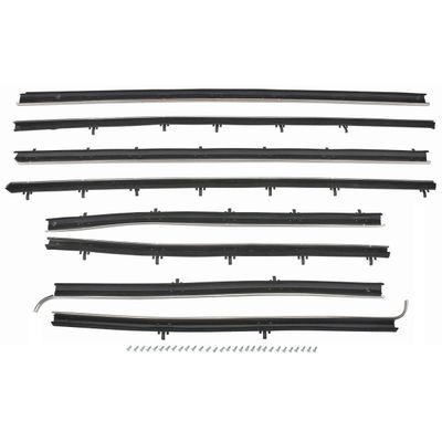 1966-67 Chevelle 8-Pc Inner &amp; Outer Window Felts - OE Style - Coupe