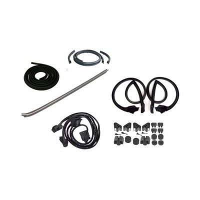 1970-81 Camaro Weatherstrip Kit 2-Piece Felts w/ Chrome Bead