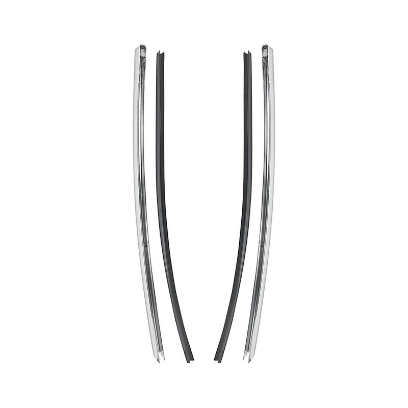 1968-72 Chevelle 1/4 Window Glass Chrome - Pair