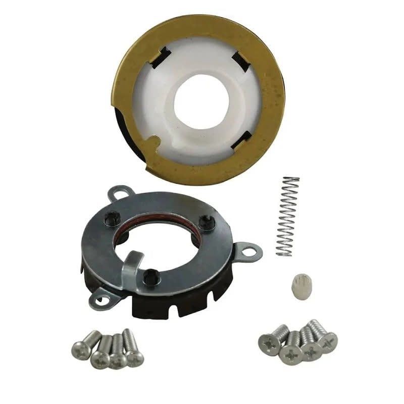 1969 Camaro / 1969-70 Chevelle, 69-70 Nova Wood Wheel Horn Contact &amp; Mounting Kit w/Tilt - White