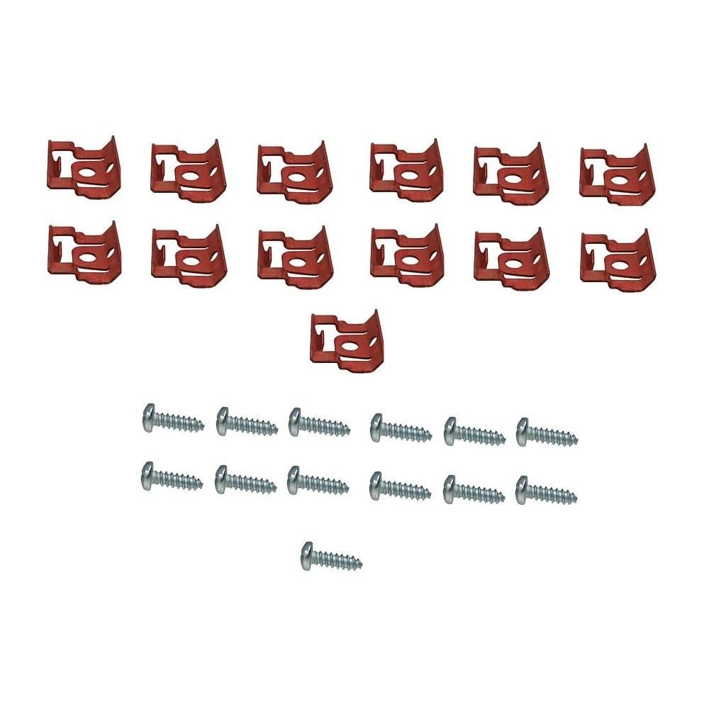 1967-69 Camaro Firebird Convertible Front Moldings Clips Upper &amp; Sides, 26-Pieces