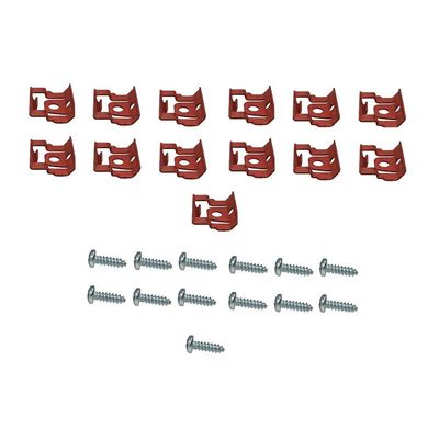 1967-69 Camaro Firebird Convertible Front Moldings Clips Upper &amp; Sides, 26-Pieces