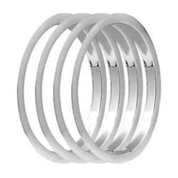 1970-81 Camaro, 70-74 Chevelle  5 Spoke 15x7 Wheel Stainless Trim Ring 4- Pc