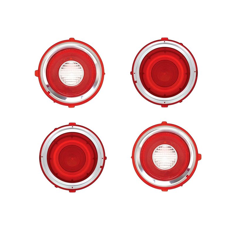 1972-73 Camaro Standard Tail Lenses Kit w/o Chrome Ring