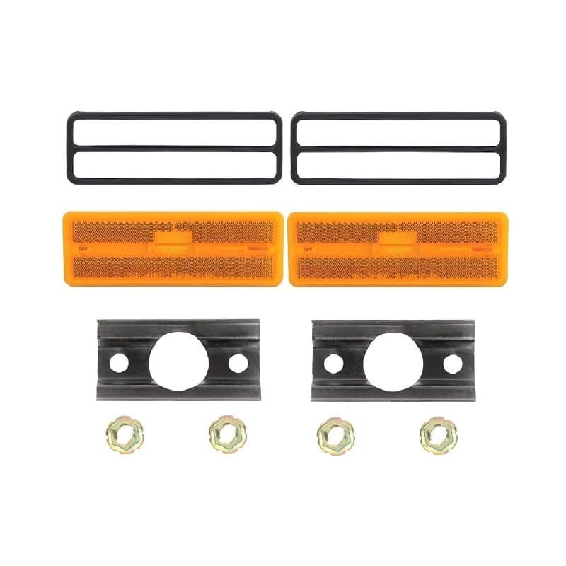 1978-81 Camaro Front Amber Side Marker Kit w/ Lens, Grilles &amp; Hardware