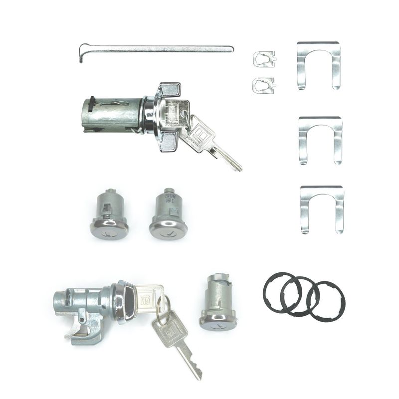 1969 Camaro Doors, Trunk, Glove Box &amp; Ignition Lock Set w/ Clips &amp; Gaskets