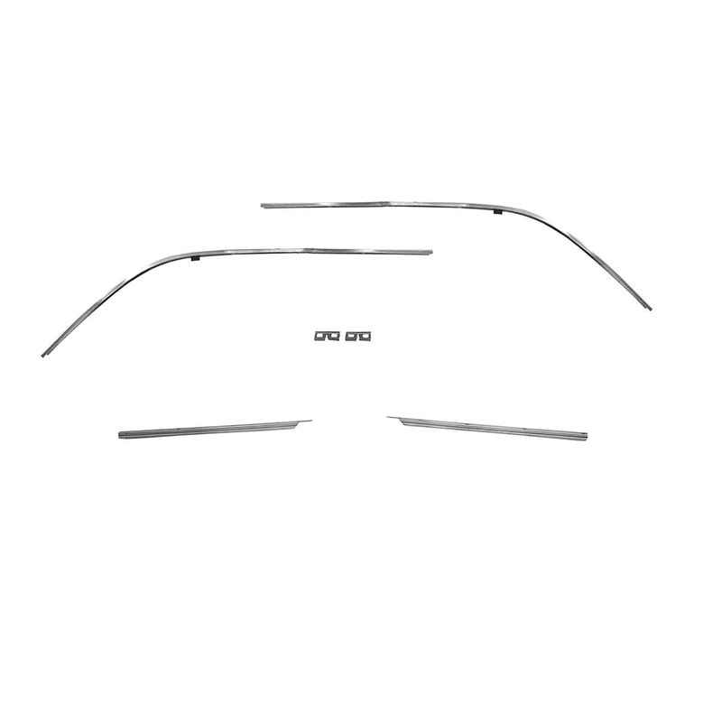 1967-69 Camaro Roof Rail Weatherstrip Track 6-Pc Kit (Does Both Sides)