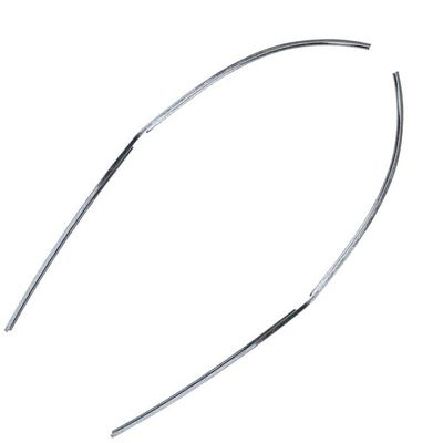 1970-81 Camaro Firebird Chrome Door Edge Molding - Pair