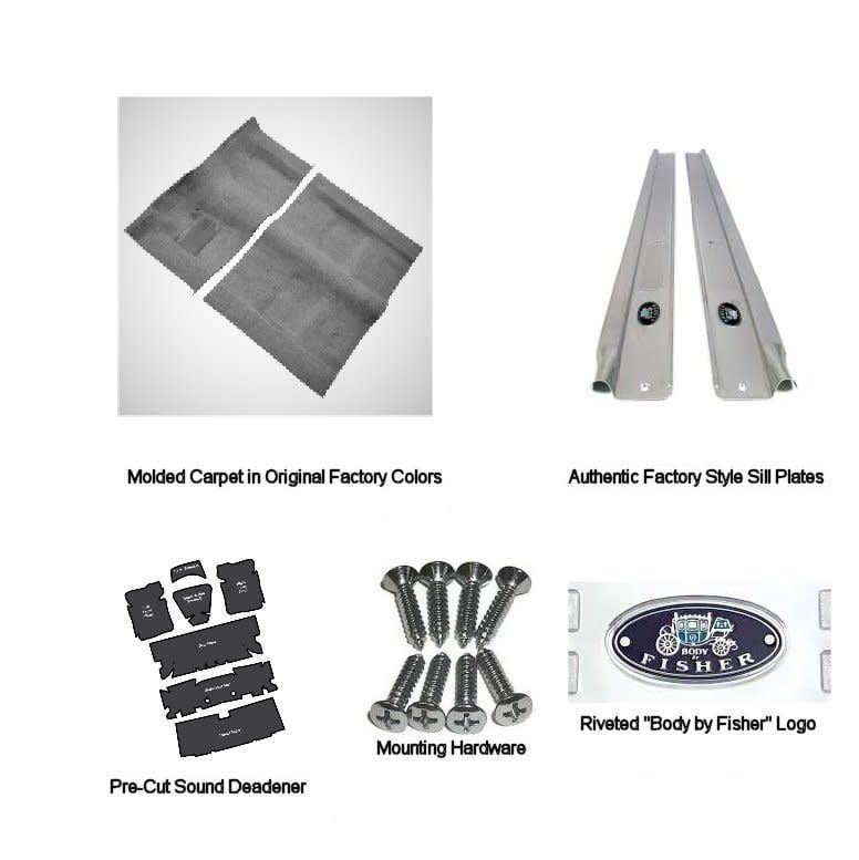 1970-74 Camaro  Firebird Auto Carpet Kit - BLACK