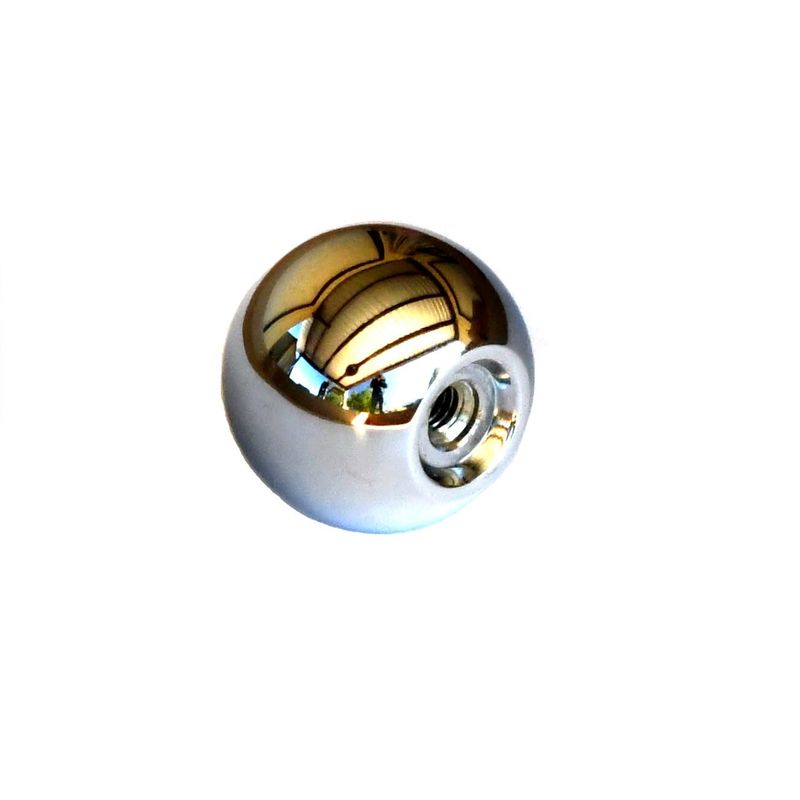 thumbnail image 2 of OER Chrome Shift Knob Ball - 1-3/4" Diameter, 5/16" Thread - Fits Muncie, Buick, Chevy, Pontiac 2 of 5