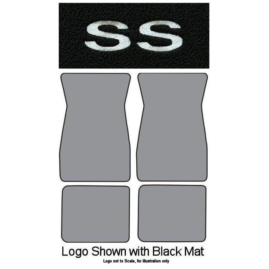 1967-69 Camaro Floor 4-pc Mat -Black w/  &quot;SS &quot; Logo