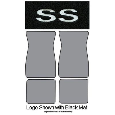 1967-69 Camaro Floor 4-pc Mat -Black w/  &quot;SS &quot; Logo