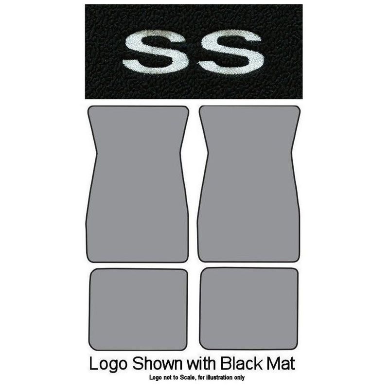 1967-69 Camaro Floor 4-pc Mat -Black w/  &quot;SS &quot; Logo