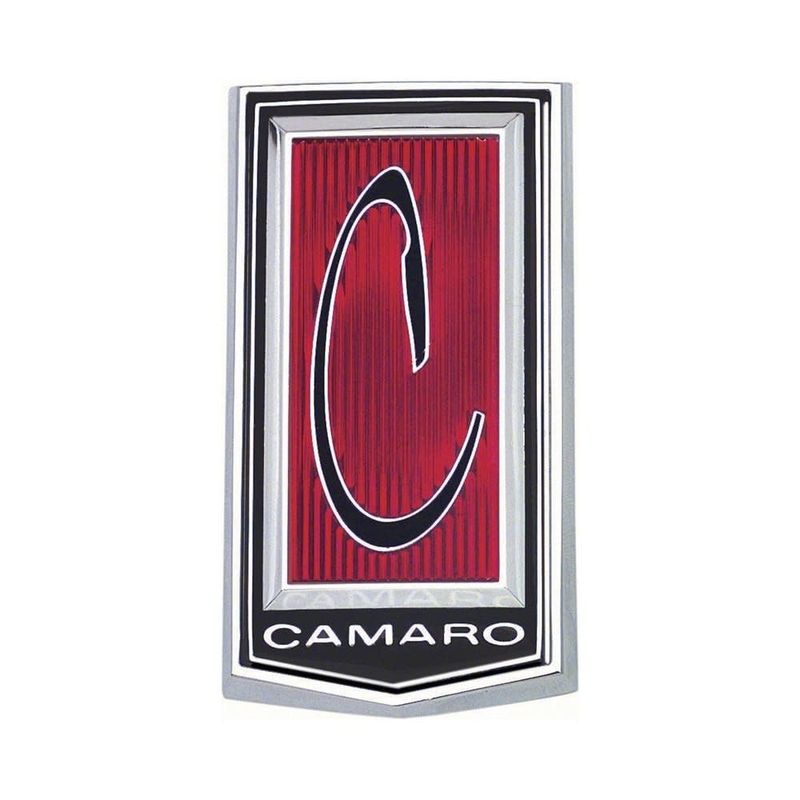 1971-73 Camaro Header Emblem - Red