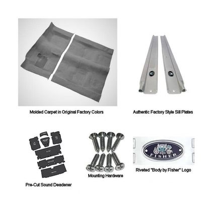 1970-74 Camaro Firebird 4-Speed Carpet Kit - BLACK