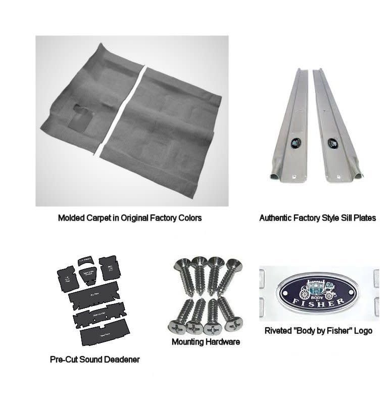 1970-74 Camaro Firebird 4-Speed Carpet Kit - BLACK