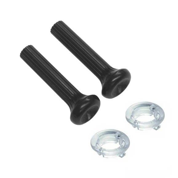 1968 Camaro Firebird Dash Vent Pull Knobs Pair Clear Ferrules