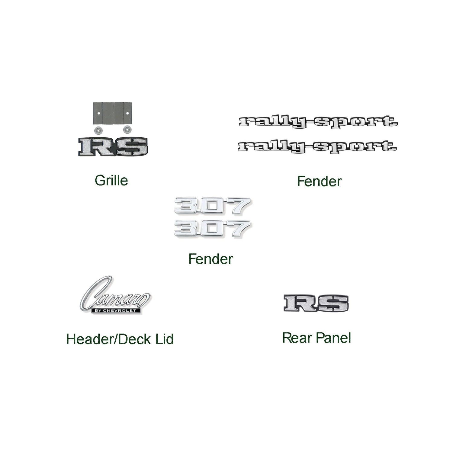 1969 Camaro &quot;RS&quot; Emblem Kit