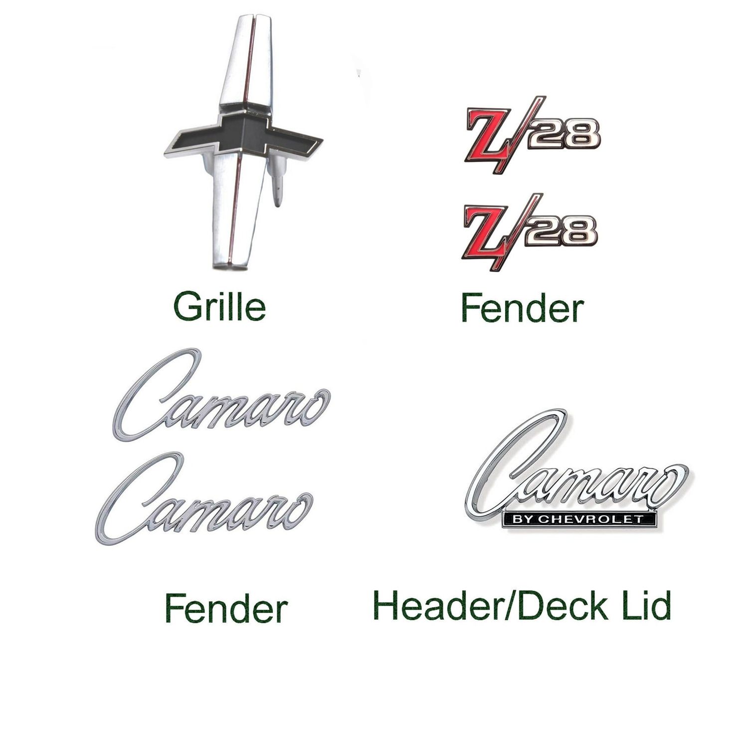 1968 Camaro &quot;Z28&quot; Emblem Kit