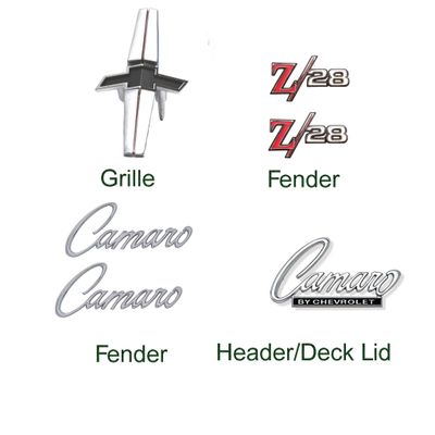 1968 Camaro &quot;Z28&quot; Emblem Kit