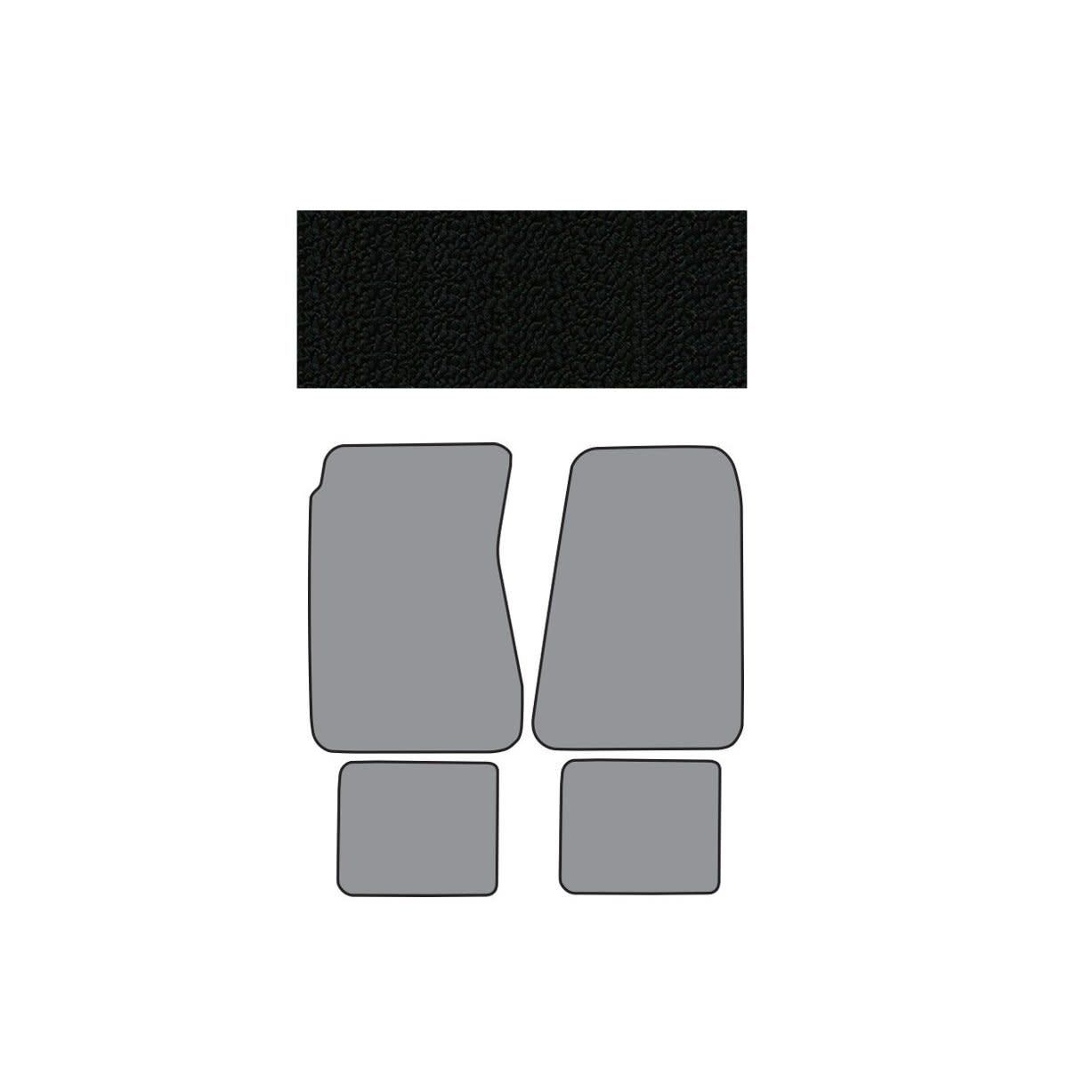 1968-72 Chevelle Floor Mat 4 PC Black w/o Logo