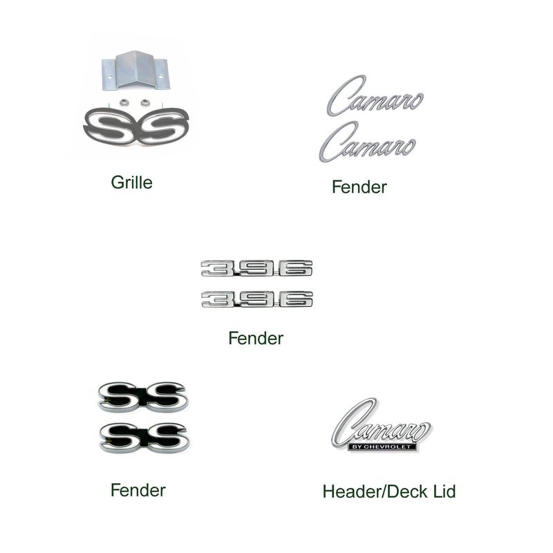 1968 Camaro &quot;SS 396&quot; Emblem Kit