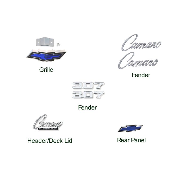 1969 Camaro &quot;307 Standard &quot; Emblem Kit