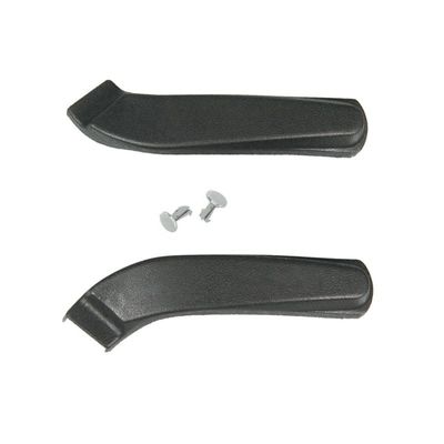 1967-70 Camaro/Firebird Seat Hinge Arm Covers Pair w/Clip - Black - Does one seat