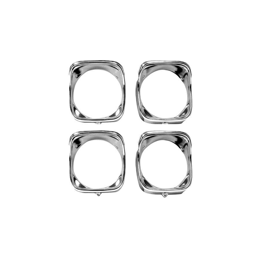 1968 Chevelle Chrome Head Lamp Bezels  4-Piece Kit