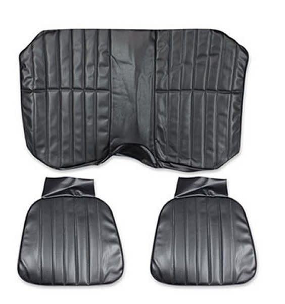 1971-72 Camaro Rear Seat Covers  Black