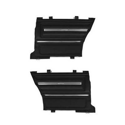 1966 Chevelle Pre-Assembled Rear Seat Side Panels Coupe- Black