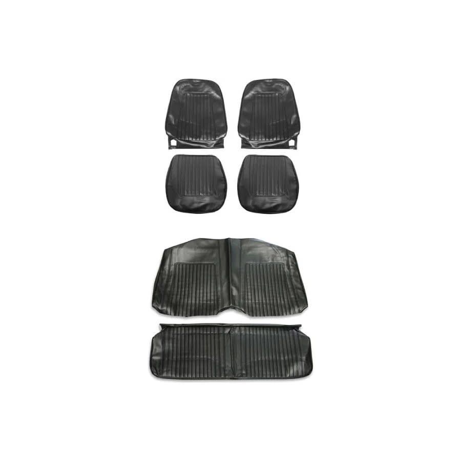 1967-68 Camaro Front and Rear Convertible Seat Covers - Black