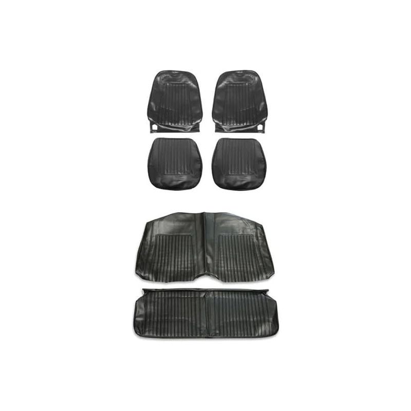 1967-68 Camaro Front and Rear Convertible Seat Covers - Black