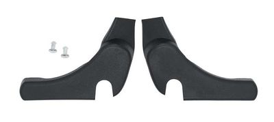 1971-81 Camaro Seat Side Hinge Covers w/ Clips - Pair - Does One Seat - Black