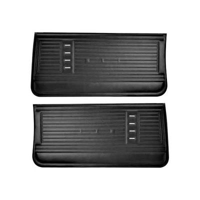 1967 Chevelle Front Pre-Assembled Door Panels Pair - Black