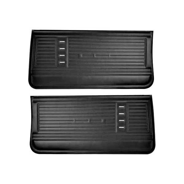 1967 Chevelle Front Pre-Assembled Door Panels Pair - Black