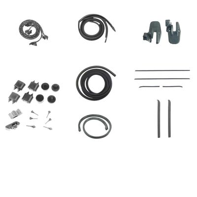 1968 Camaro  Weatherstrip Kit Coupe 4-Pc OE Style Felts w/ Chrome Door Ledge Molding