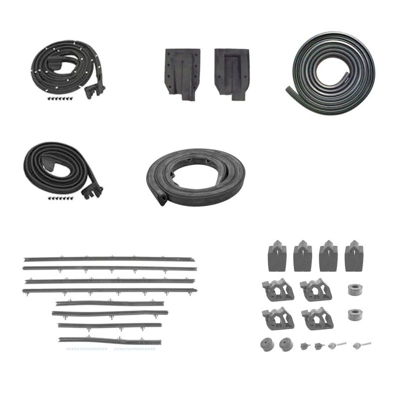 1966 Chevelle  Convertible Weatherstrip Kit Authentic Style 8-Pc Felts