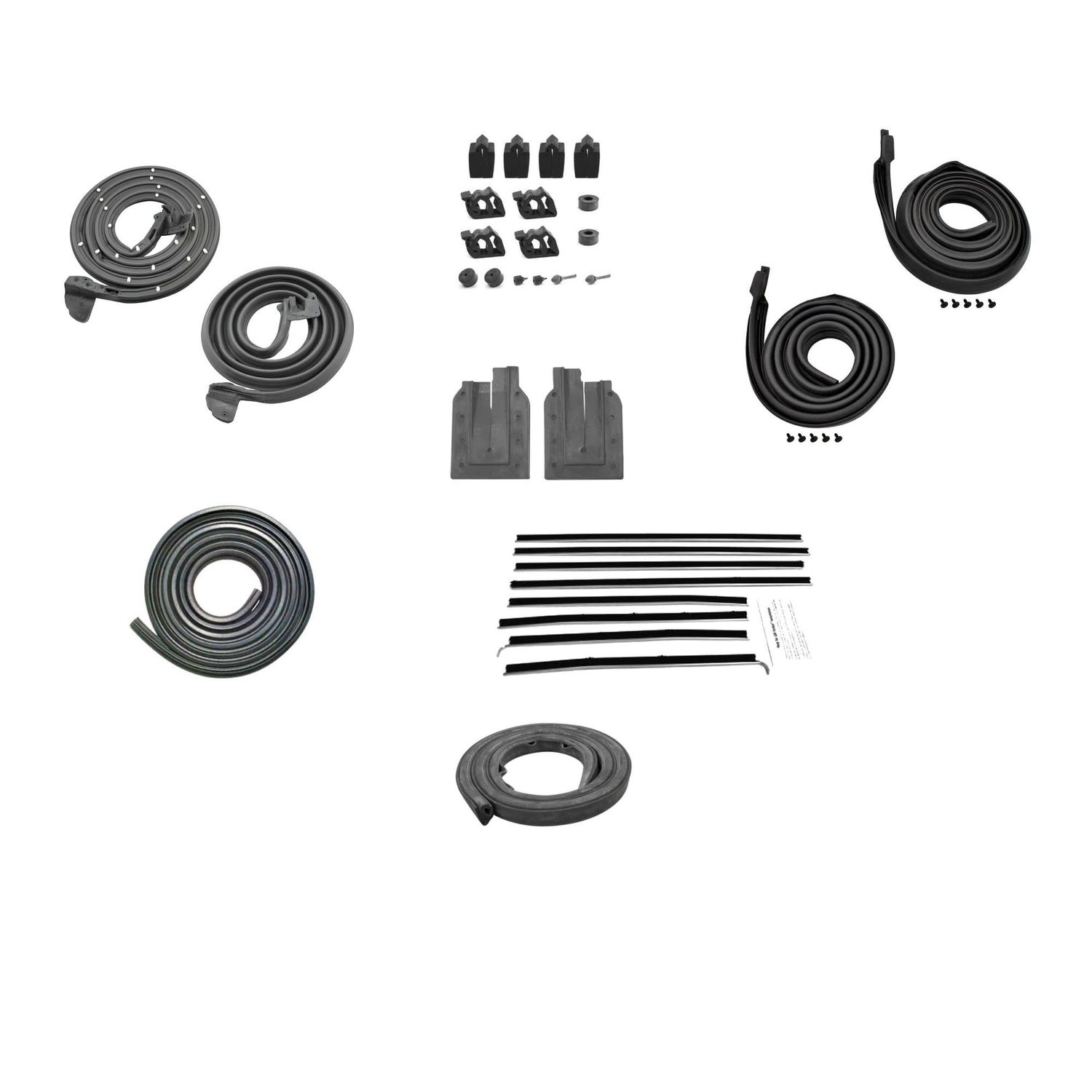 1966 -67 Chevelle  Hardtop Weatherstrip Kit Reproduction Style 8Pc Felts
