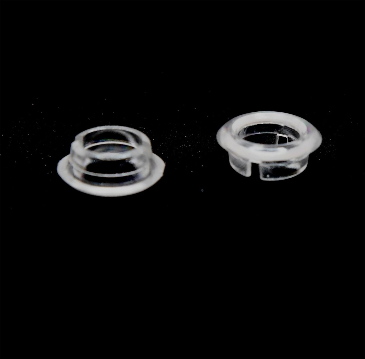 1967 Camaro Firebird 1966-67 Chevelle Clear Door Lock Knob Ferrule - Pair